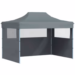 vidaXL Gazebo Professionale Pieghevole 3 Pareti 3x4m Acciaio Antracite - Vista aggiuntiva 2