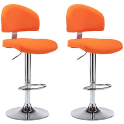 Vidaxl - Sgabelli da Bar 2 pz Arancioni in Similpelle 660064