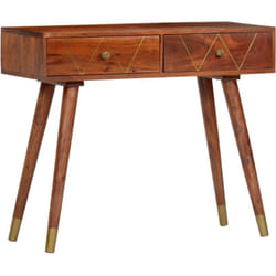 Tavolo Consolle 90x35x76 cm Legno Massello d'Acacia Vidaxl 11952