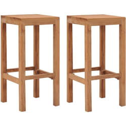 Vidaxl - Sgabelli da Bar in Legno Massello di Teak vari pezzi modelli : 2 pz