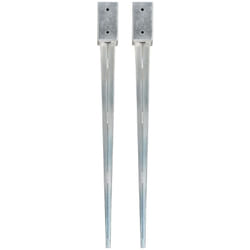 Picchetti di Terra 2 pz Argento 7x7x90 cm in Acciaio Zincato Vidaxl 24477