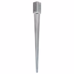 Picchetti di Terra 6 pz Argento 7x7x90 cm in Acciaio Zincatocod mxl 103225 - Vista aggiuntiva 2