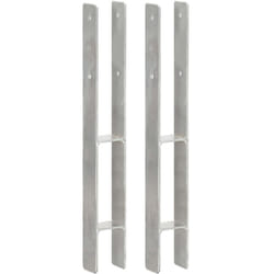 Vidaxl - Picchetti per Recinzione 2 pz Argento 7x6x60 cm Acciaio Zincato
