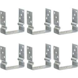Picchetti per Recinzione 6 pz Argento 14x6x15cm Acciaio Zincato Vidaxl