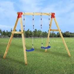 Set Altalena da Giardino 230x130x166 cm in Legno di Pinocod mxl 130459