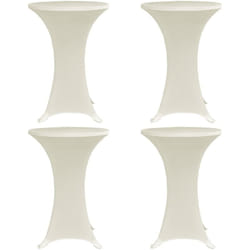 Coperture Elastiche per Tavoli Set 4 pz 80 cm Lavabile vari colori colore : Crema