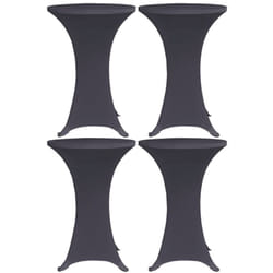 Coperture Elastiche per Tavoli Set 4 pz 80 cm Lavabile vari colori colore : antracite