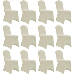 Coprisedia in Tessuto Elasticizzato Crema 12 pz vidaXL 5162
