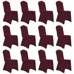 Vidaxl - Coprisedia in Tessuto Elasticizzato Borgogna 12 pz 2473