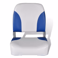 Sedili per Barca 2 pz Pieghevoli Cuscino Blu-Bianco 41x36x48 cmcod mxl 95340 - Vista aggiuntiva 3