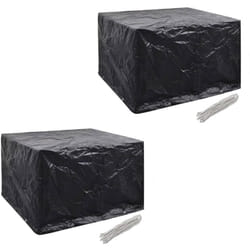 Vidaxl - Coperture Arredi Giardino 2pz Polyrattan 8 Occhielli 113x113cm 1627
