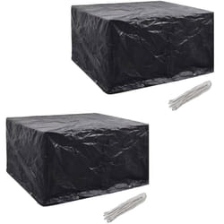 Coperture Arredi Giardino Set 2 pz Polyrattan con Occhielli varie dimensioni dimensioni : 172x113x73 cm