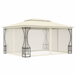 Questo gazebo è la scelta perfetta per tutte le attività all'aperto, come eventi, matrimoni, barbecue, campeggi e cosi via. P ...