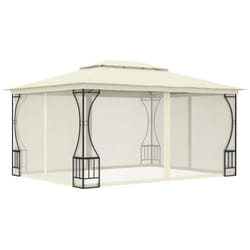 Vidaxl - Gazebo con Rete 300x400x265 cm Crema