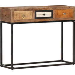Tavolo Consolle, Tavolo da ingresso Oro 90x30x75 cm in Legno Massello di Recupero Vidaxl
