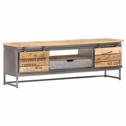 VidaXL 286533, Grigio, Legno, Acciaio, 1200 mm, 300 mm, 400 mm, 1 pz