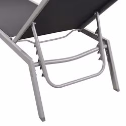 VidaXL 48012 sedia da esterno Salone Vetro, Acciaio, Tessile Nero - Vista aggiuntiva 4