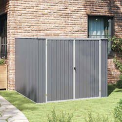 vidaXL Capanno da Giardino Grigio 195x198x159 cm in Acciaio Zincato