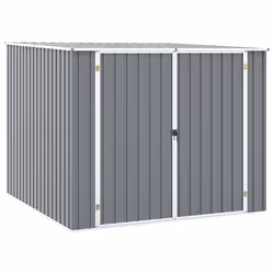 vidaXL Capanno da Giardino Grigio 195x198x159 cm in Acciaio Zincato - Vista aggiuntiva 2