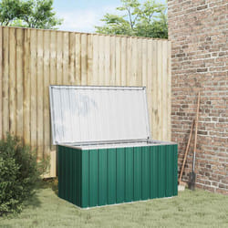 vidaXL Baule da giardino verde 129x67x65 cm