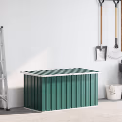 vidaXL Baule da giardino verde 129x67x65 cm - Vista aggiuntiva 3