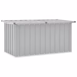 vidaXL Baule da Giardino Grigio 129x67x65 cm - Vista aggiuntiva 2