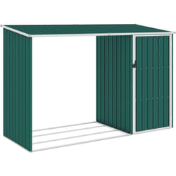 Capanno per Legna Verde 245x98x159 cm in Acciaio Zincato Vidaxl 4540