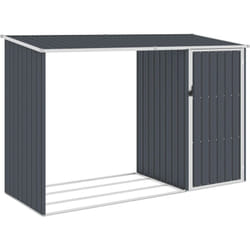 Capanno per Legna Antracite 245x98x159 cm in Acciaio Zincato Vidaxl 3136