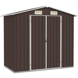 Vidaxl - Capanno da Giardino Marrone 205x129x183 cm in Acciaio Zincato