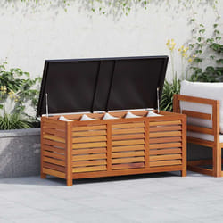 vidaXL Cassapanca da Giardino 117x50x55 cm in Massello di Eucalipto
