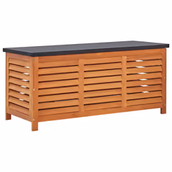 vidaXL Cassapanca da Giardino 117x50x55 cm in Massello di Eucalipto - Vista aggiuntiva 2