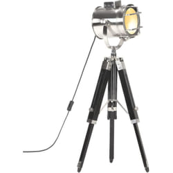 Lampada a Treppiede a Pavimento Nera in Legno di Mango 69 cm vidaXL 13553