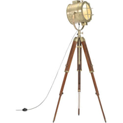 Vidaxl - Lampada da Terra a Treppiede Legno Massello di Mango 165 cm 22031