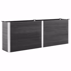 vidaXL Letto Rialzato da Giardino 250x50x91 cm in WPC Grigio - Vista aggiuntiva 3
