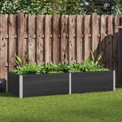 vidaXL Letto Rialzato da Giardino 250x100x54 cm in WPC Grigio