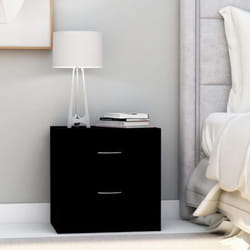 Vidaxl - Set 2 Comodini da Camera da Letto, Tavolini da notte Neri 40x30x40 cm in Truciolato