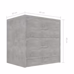 VidaXL 801043 comodino Colore cemento - Vista aggiuntiva 6