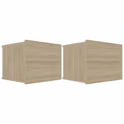 vidaXL Comodini 2 pz Rovere Sonoma 40x30x30 cm in Legno Multistrato - Vista aggiuntiva 2