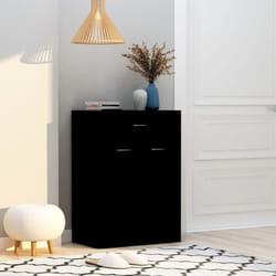Vidaxl - Scarpiera Nera 60x35x84 cm in Legno Multistrato