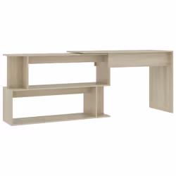 vidaXL Scrivania Angolo Rovere Sonoma 200x50x76 cm Legno Multistrato - Vista aggiuntiva 2