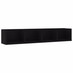 vidaXL Scaffale Porta CD a Parete Nero 100x18x18 cm Legno Multistrato - Vista aggiuntiva 2