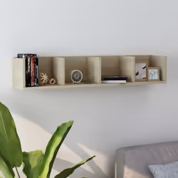 Scaffale Porta CD Parete Rovere Sonoma 100x18x18 cm Multistratocod mxl 129528