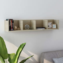 Scaffale Porta CD Parete Rovere Sonoma 100x18x18 cm Multistratocod mxl 129528