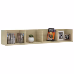 Scaffale Porta CD Parete Rovere Sonoma 100x18x18 cm Multistratocod mxl 129528