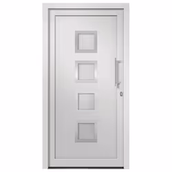vidaXL Porta di Ingresso Bianca 98x208 cm - Vista aggiuntiva 3