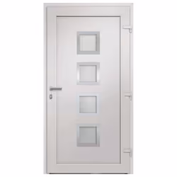 vidaXL Porta di Ingresso Bianca 108x208 cm - Vista aggiuntiva 3