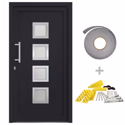 vidaXL Porta di Ingresso Antracite 98x190 cm - Vista aggiuntiva 2