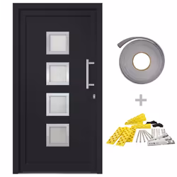 vidaXL Porta di Ingresso Antracite 98x208 cm - Vista aggiuntiva 2