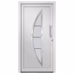 vidaXL Porta di Ingresso Bianca 98x208 cm - Vista aggiuntiva 3
