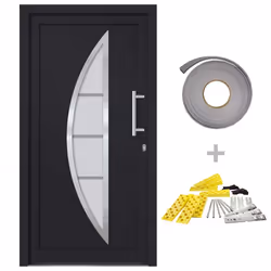 vidaXL Porta di Ingresso Antracite 98x208 cm - Vista aggiuntiva 2